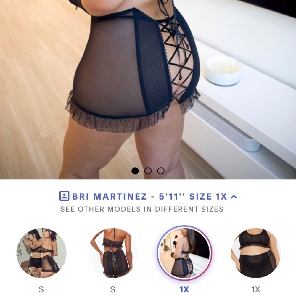 Savage x Fenty Opened back skirt Sexy lingerie